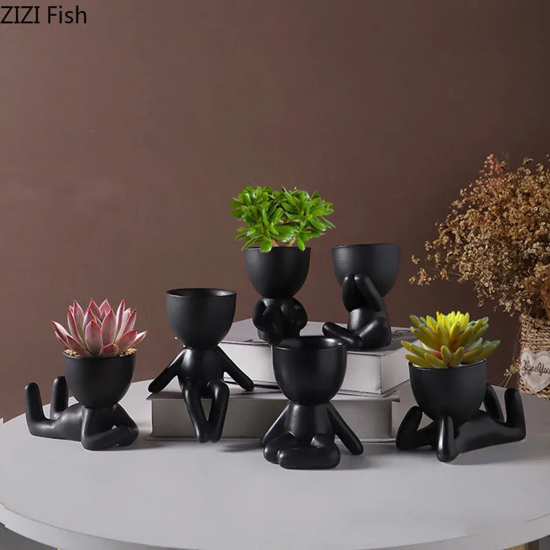 Head Hunters Ceramic Flower Pots - Ascenssior