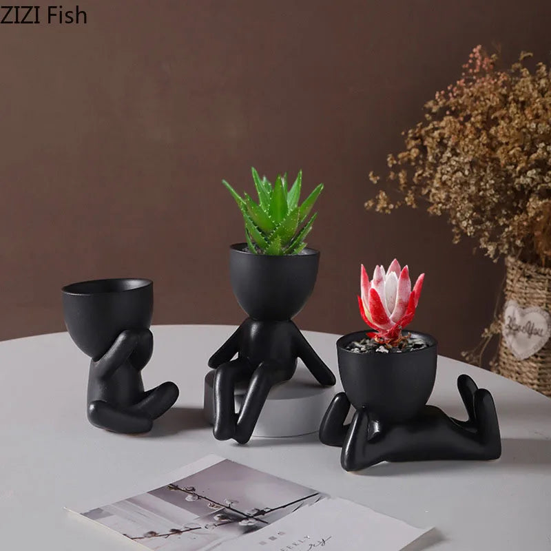 Head Hunters Ceramic Flower Pots - Ascenssior