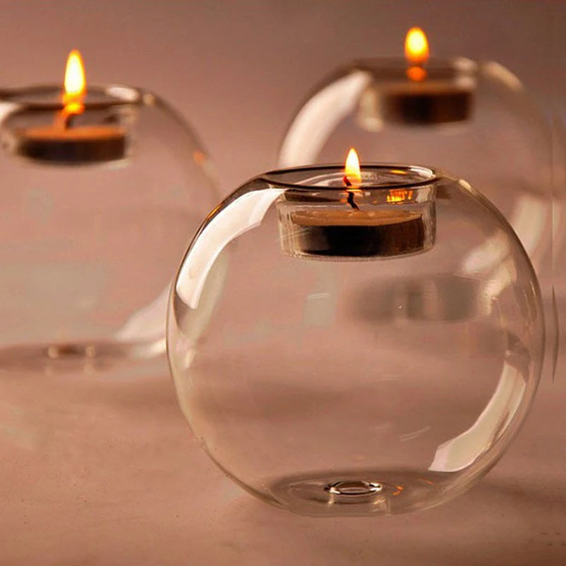Sphere Glass Candle Holder - Ascenssior