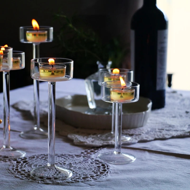 Champagne Glass Tealight Holders - Ascenssior